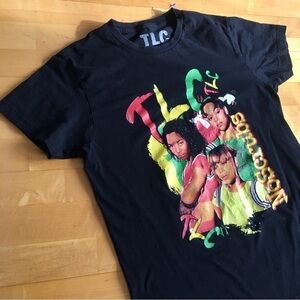 TLC “No Scrubs” Band Tee, Black, Size M
